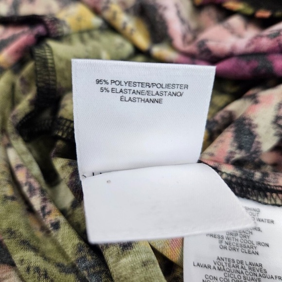 Anne Klein Womens Dress Sz 4 Green Purple Sleeveless V-Neck - Picture 4 of 4